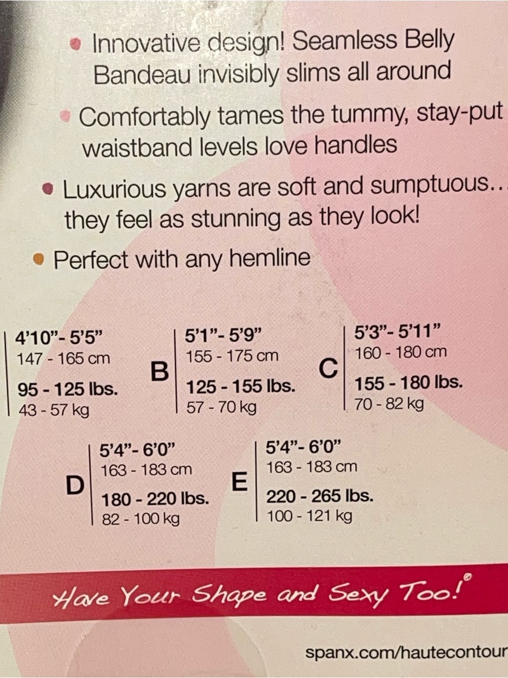 NEW 2 Pair SPANX Black Tights Stockings Size E - Picture 5 of 5